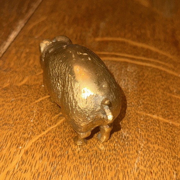 Vintage Brass Pig Wilbur From Charlottes Web Figurine 3.5" x 2" - Picture 3 of 4